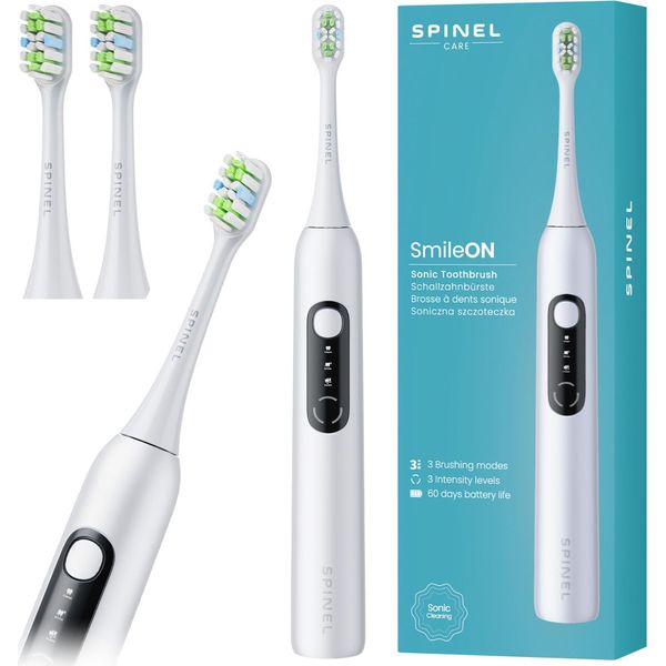 Spinel Care Smileon White Spazzolino Sonico Con 2 Spazzole Collegabili Bianco-image