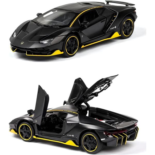 Modello Lamborghini LP770 1:32 Auto In Metallo Con Luci E Suoni, Con Porte Apribili, Per Collezionare E Giocare.-image