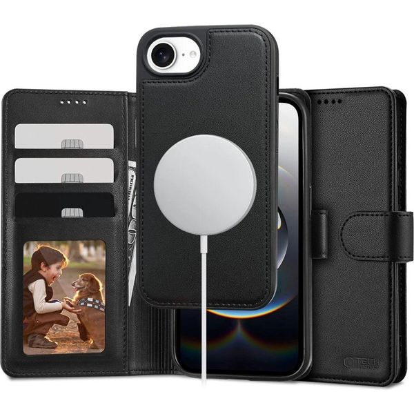 Tech-Protect Portafoglio Magsafe Iphone 16E Nero Opaco-image