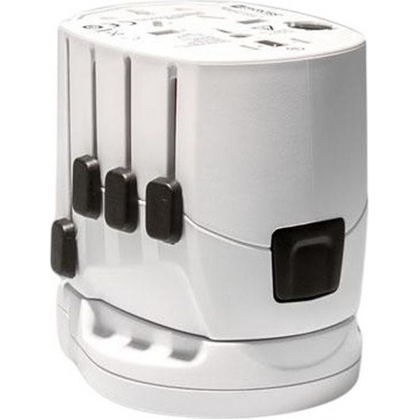 Midocean - Adattatore Da Viaggio "Pro World"" MO1658 (7,5 Cm X 7 Cm X 5,5 Cm) (Bianco)"-image