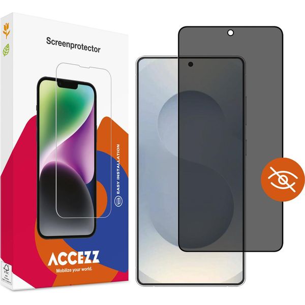 Samsung Galaxy S25 Edge Screenprotector: Accezz Gehard Glas Privacy Screenprotector - Trasparente-image