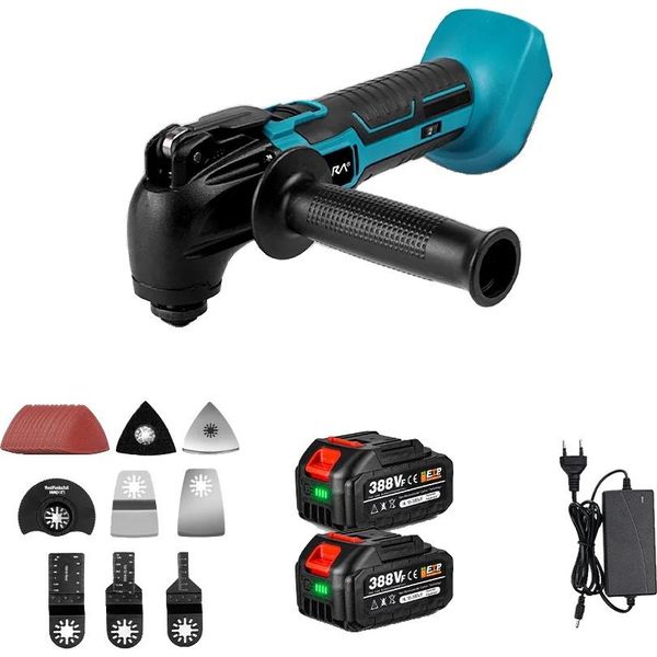 Multiutensile Oscillante A Batteria, Alta Potenza 600W, Velocità Regolabile 6000-20000 Giri/Min, Batteria Da 2 Pezzi 388Vf-image