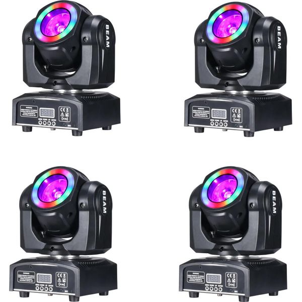 Mini Testa Mobile Led, 60W Rgbw, 540° Pan, 180° Tilt, 4 Luci 60W Beam, Spina Ue-image
