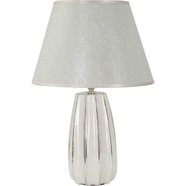 Lampada Da Tavolo Mauro Ferretti Emmi E27 Ø 30X45 Cm Bianco Argento-image