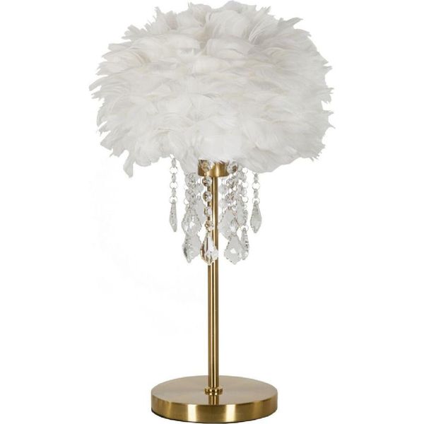 Mauro Ferretti Diamon Lampada Da Tavolo E27 Ø 30X55 Cm Oro Bianco-image