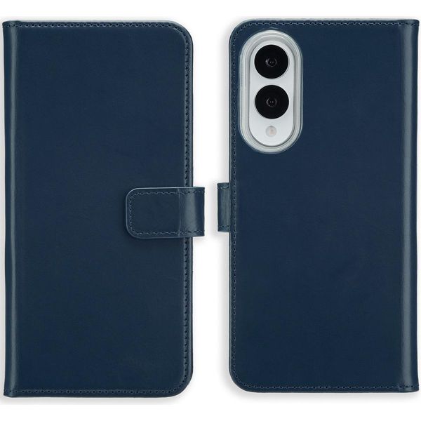 Custodia Per Samsung Galaxy S25 Edge - Vera Pelle - Custodia Selencia Flip Flap - Blu-image