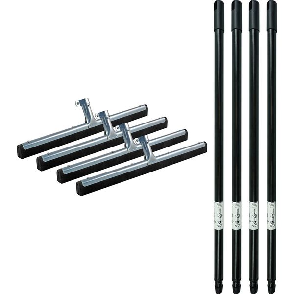 Novatool 4X Tergivetro Doccia Manico Lungo Tergivetro Doccia Terrazza Grande Pulitore Per Finestre Con Asta Telescopica Tergivetro Acqua In Acciaio Inox Tergivetro Piscina Bagno Xxl Ampio Tergivetro Acqua Piastrelle Terrazza-image