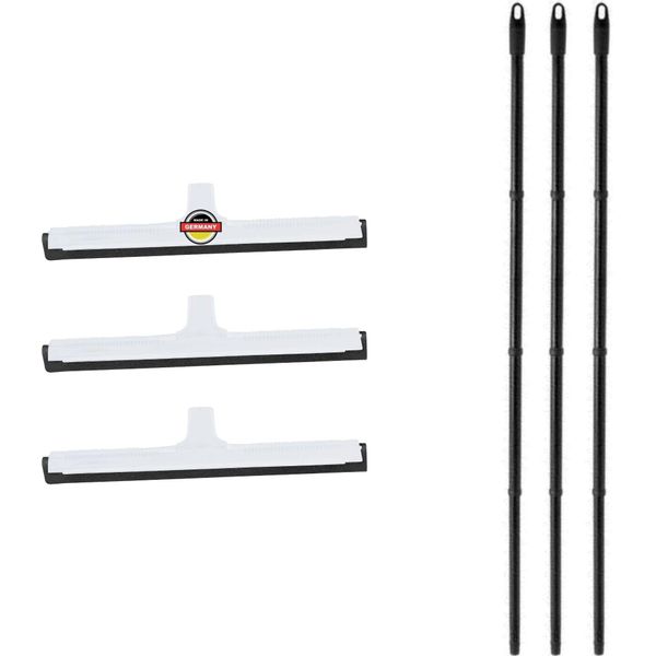 Novaliv 3X Spatola Per Bagno Con Manico A Innesto Doccia In Plastica 43Cm Spatola Per Bagno Doccia Xxl Larga Spatola Per Piastrelle Scivolo Per Pavimento Spatola Per Terrazze Con Manico Spatola Per Finestre Professionale-image