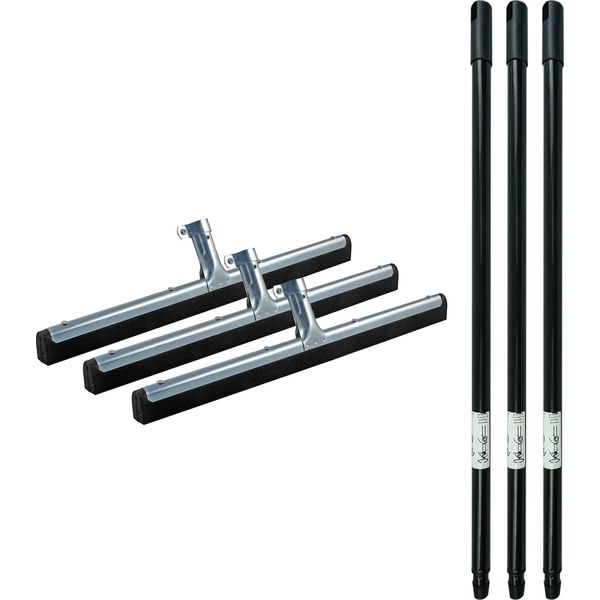 Novatool 3X Tergi Bagno Con Manico Doccia Acciaio Inox I Tergi Bagno Doccia Acciaio Inox Xxl Piastrelle Larghe I Tergi Acqua Per Pavimento Tergi Acqua Terrazza Con Manico Tergi Finestra Professionale-image