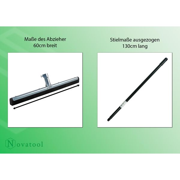 Novatool 4X Tergivetro Doccia Manico Lungo Tergivetro Doccia Terrazza Grande Pulitore Per Finestre Con Asta Telescopica Tergivetro Acqua In Acciaio Inox Tergivetro Piscina Bagno Xxl Ampio Tergivetro Acqua Piastrelle Terrazza-image