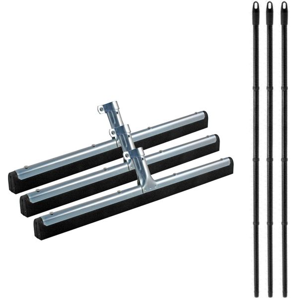 Novaliv 3X 45Cm Bagno Tergivetro Con Manico Doccia In Acciaio Inox Bagno Tergivetro Doccia In Acciaio Inox Xxl Ampia Piastrella Acqua Tergivetro Per Pavimento Acqua Tergivetro Terrazza Con Manico Tergivetro Finestra Professionale-image