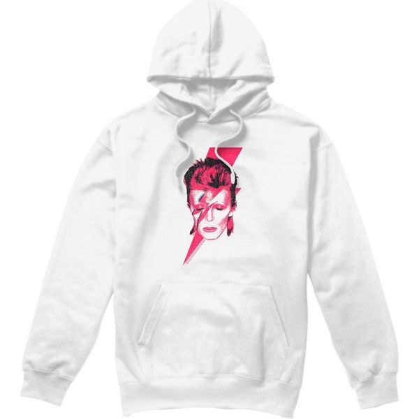 David Bowie - Felpa Con Cappuccio "Aladdin Sane"" Da Uomo TV7333 (Xxl) (Bianco)"-image