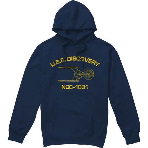 Star Trek: Discovery - Felpa Con Cappuccio "Athletic"" Da Uomo TV8162 (Xxl) (Navy)"-image