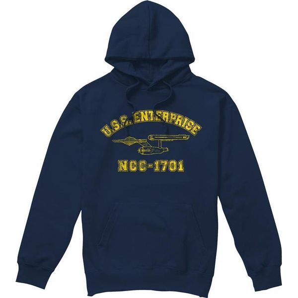 Star Trek - Felpa Con Cappuccio "Enterprise Athletic"" Da Uomo TV8371 (S) (Navy)"-image
