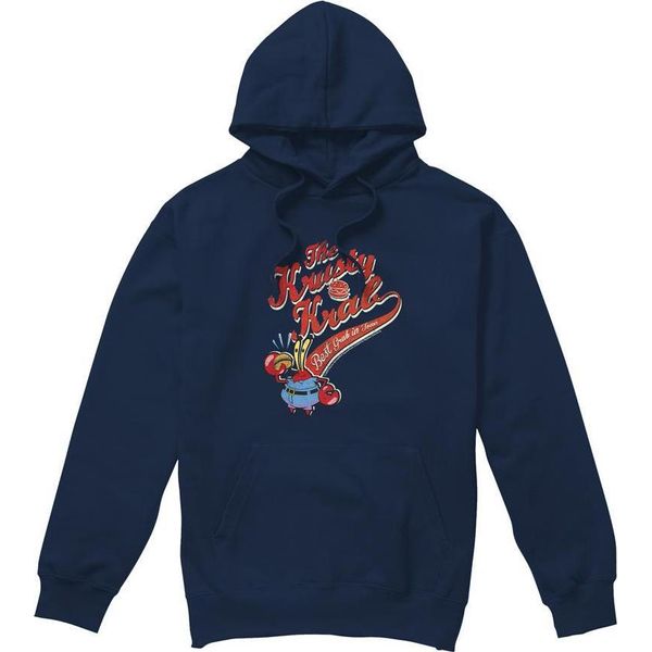 Spongebob Squarepants - Felpa Con Cappuccio "The Krusty Krab"" Da Uomo TV8689 (M) (Navy)"-image