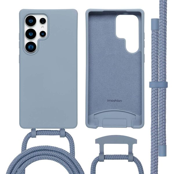 Custodia Samsung Galaxy S25 Ultra - Silicone - Imoshion Custodia Morbida/Manicotto Con Cinturino/Copertura Posteriore - Blu-image