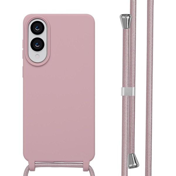 Custodia Samsung Galaxy S25 Edge - Silicone - Imoshion Custodia Morbida/Manicotto Con Cinturino/Copertura Posteriore - Rosa-image