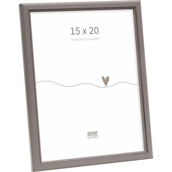 Cornice Per Foto Deknudt S236F7 Grigia In Legno 15X20 Cm Stile Rustico-image