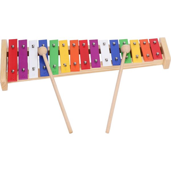 Xilofono A 15 Note Strumento Educativo Glockenspiel Colorato Con 2 Maltetti Per Bambini-image