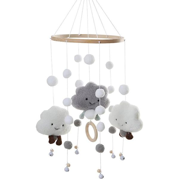 Baby Mobile Hanging Bed Bell Newborn Wind Chime Kids Room Cloud Per Bambini-image