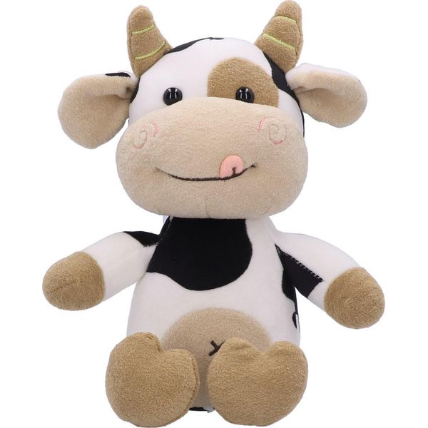 Mucca Peluche Peluche Carino Animale Cartone Animato Vitello Bambola Per Bambini Regalo Di Compleanno30 Cm-image