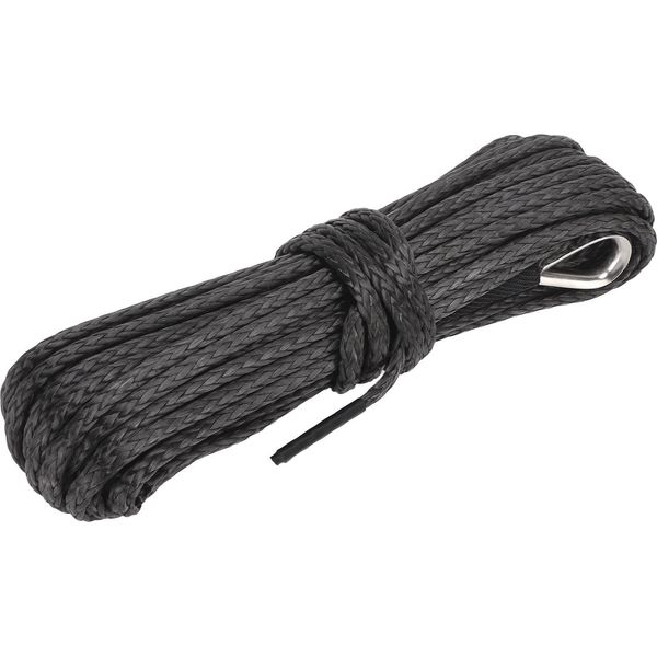 Corda Del Verricello Del Rimorchio 15M/50 Piedi Nylon Nero Sostituzione Resistente All'usura Per Suv - Camion Atv Utv-image