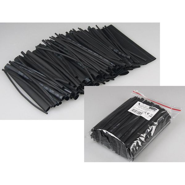 Assortimento Di Tubi Termorestringenti Chilitec, 100 Pezzi In Busta Assortita, Nero-image