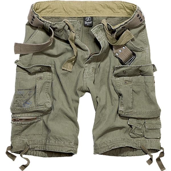 Brandit Savage Pantaloncini Da Lavoro Vintage Cargo Army Oliv - S-image