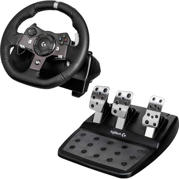 Logitech G G920 Driving Force Nero Usb 2.0 Sterzo + Pedali Analogico/Digitale Pc, Xbox One, Xbox Series S, Xbox Series X-image