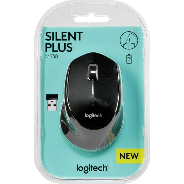 Logitech M330 Silent Plus - Mouse - 3 Pulsanti - Senza Fili - 2,4 Ghz - Ricevitore Wireless (Usb)-image