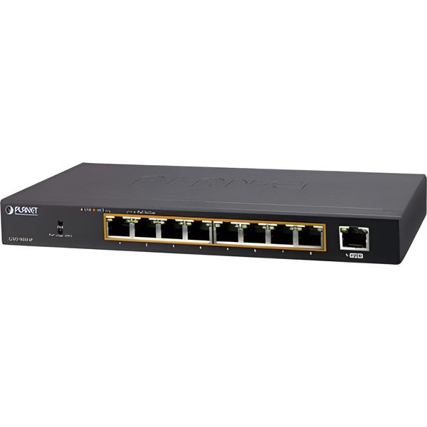 Planet GSD-908HP - Switch - 8 X 10/100/1000 (Poe+) + 1 X 10/100/1000 (Uplink) - Desktop - Poe+ (GSD-908HP)-image
