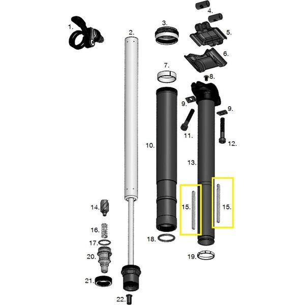Crankbrothers Highline Perno Di Guida Della Chiavetta Perno Scorrevole-image