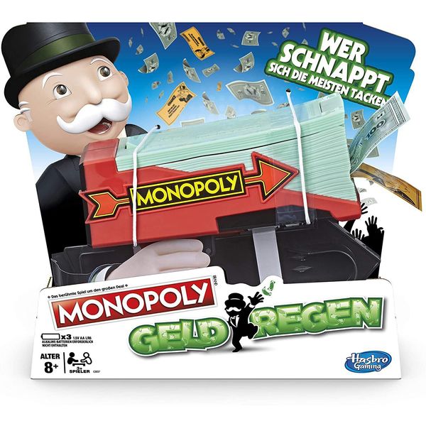 Hasbro E3037 Monopoly Gioco Da Tavolo Denaro Pioggia Di Denaro Gioco Denaro-image
