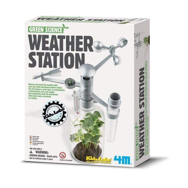 4M Kidzlabs Stazione Meteorologica Fai Da Te Per La Scienza Verde-image