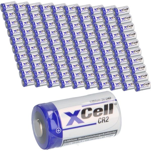100X Xcell Batteria CR2 Al Litio 3V 850Mah CR15H CR15H270 CR17355 DLCR2 CR15H270-image
