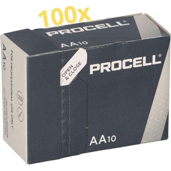 100X Procell (Ex Duracell) MN1500 Scatola Da 100 Aa LR06 Mignon-image