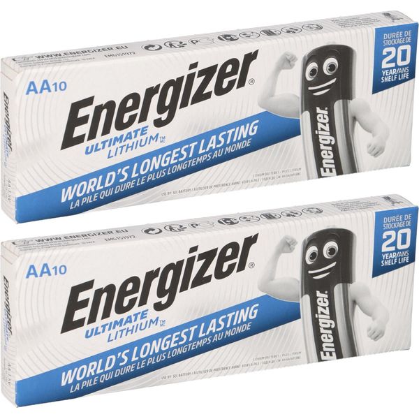 20X Energizer Ultimate Battery Al Litio LR06 1,5V Aa Mignon L91-image