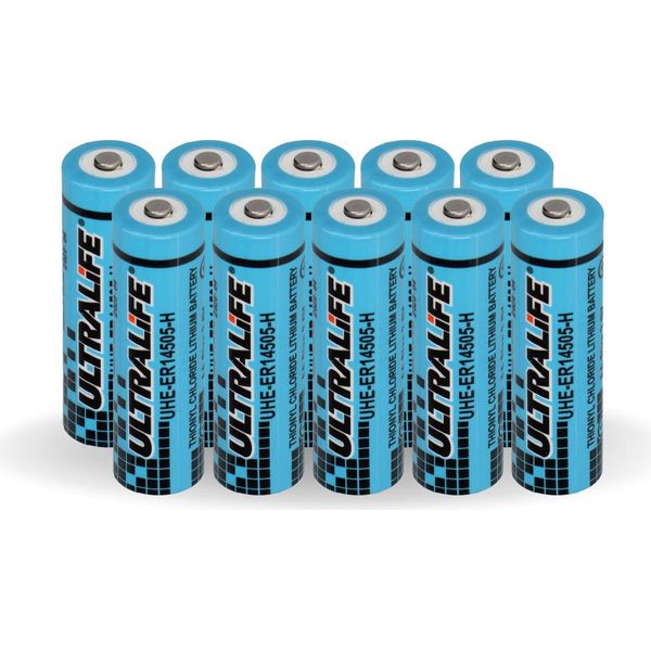 10X Batteria Ultralife Al Litio 3,6V LS14500 - Aa - UHE-ER14505 LS14500 Li-Socl2-image