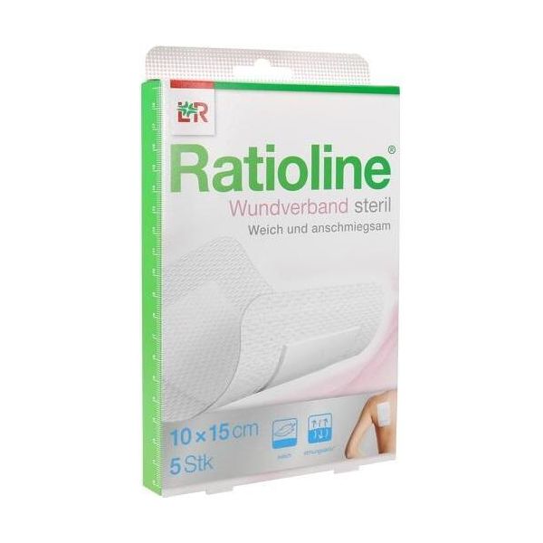 Medicazione Per Ferite Ratioline 15X10 Cm Sterile 5 Pz-image