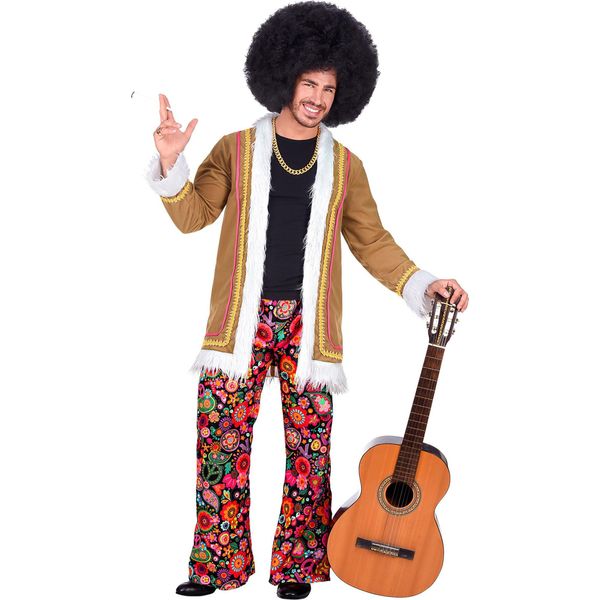 Costume Da Hippie Woodstock Per Uomo Costume Di Carnevale Colorato - S-image