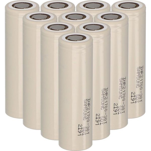 10X Batteria Agli Ioni Di Litio Samsung INR21700-30T 3,6V 3000Mah 35A-image