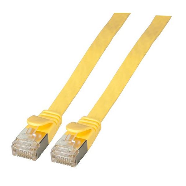 Efb K5545GE.1 Efb RJ45 Flachpatchkabel U/Ftp, Cat.6A, Pvc, 1M, Gelb-image