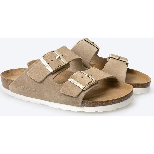 Rohde 5590 Alba Scarpe Da Donna Muli Zoccoli In Pelle, Dimensione:40 Eu, Colore:Beige-image