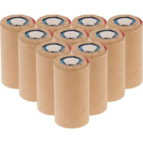 10 Pezzi Panasonic Batteria Sub-C 1.2V 3000Mah PBK300SCEY1 Involucro Di Cartone-image