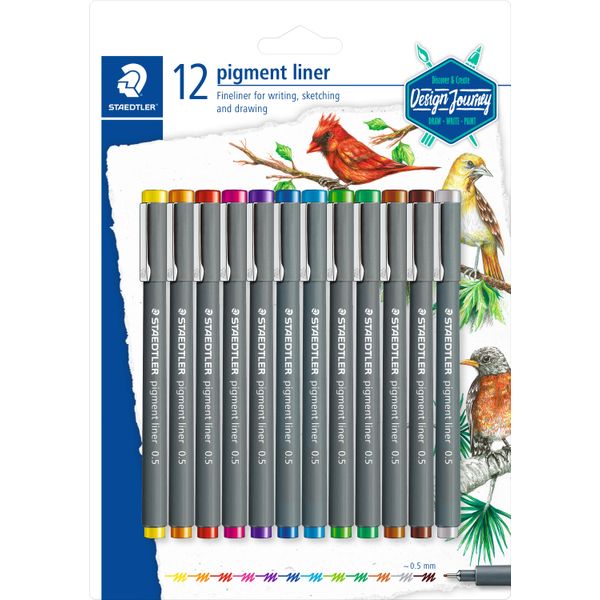 Staedtler 30805SBK12 Staedtler Pigment Liner Design Journey, Blister Da 12 Penne-image