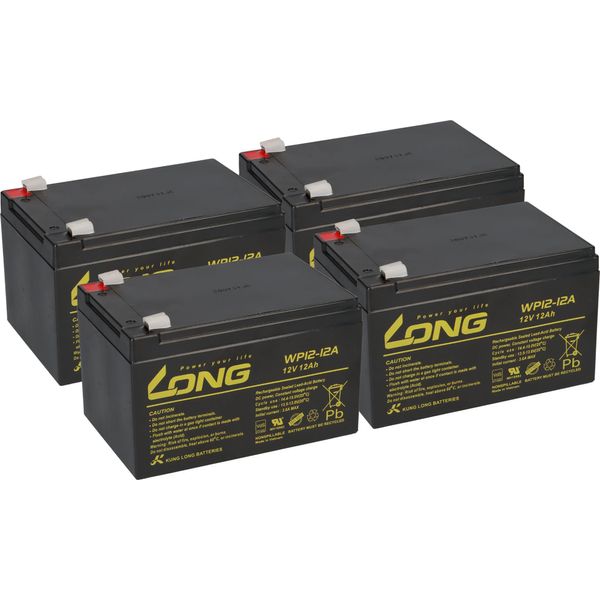 Batteria Compatibile Con Lo Scooter Elettrico, Ad Esempio Sxt 1600 Xl 4X 12V 12Ah Agm Al Piombo-image