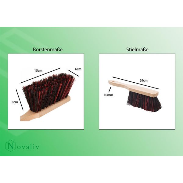 Novaliv 1X Set Paletta Nero Arenga E Elaston Set Scopa E Pala Set Scopa Set Paletta E Spazzola Set Scopa A Mano Arenga Scopa A Setole Elaston Scopa A Mano A Setole-image