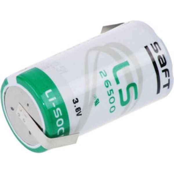 Batteria Saft Al Litio 3,6V Ls 26500 Plus C Baby - Cellula Con Etichetta A Saldare Z-image