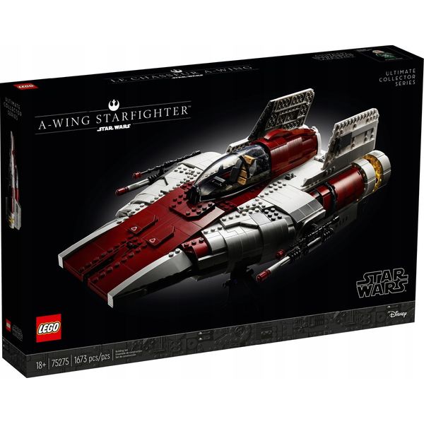 Lego 75275 Star Wars A-Wing Starfighter Set Per Adulti, Articolo Per Fan, Oggetto Da Collezione, Astronave Con Minifigure E Pannello Informativo-image