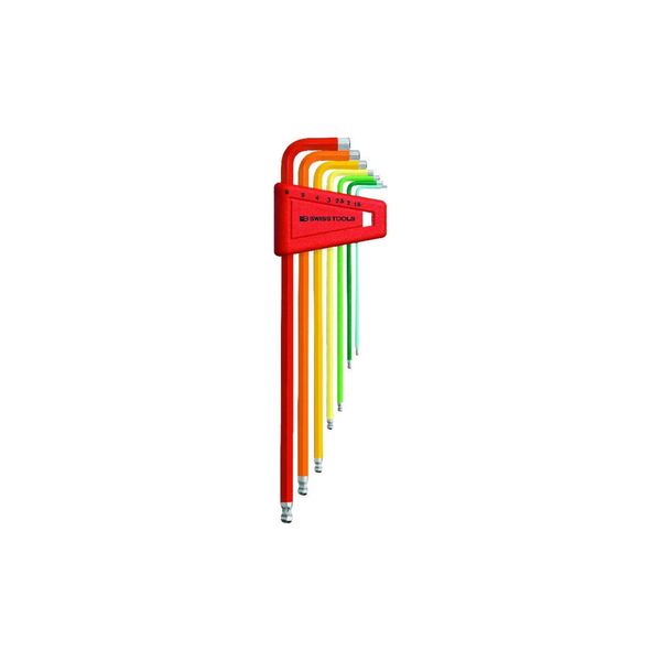 Pb Swiss Tools Rainbow Winkelschraubendreher- Satz Im Kunststoffhalter 7-Teilig 1,5-6Mm (Pb 212.LH-6 Rb)-image